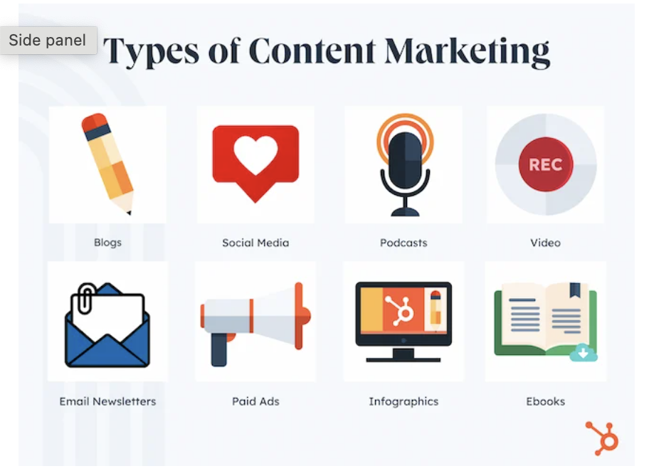 different types of content marketing